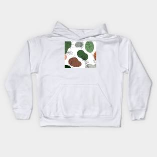 Minimalistic earth tone plants Kids Hoodie